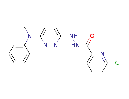 Molecular Structure of 596825-40-0 (2-Pyridinecarboxylic acid, 6-chloro-,
2-[6-(methylphenylamino)-3-pyridazinyl]hydrazide)