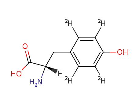Molecular Structure of 62595-14-6 (L-TYROSINE-2,3,5,6-D4)