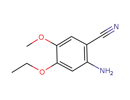 Molecular Structure of 1122661-14-6 (2-amino-4-ethoxy-5-methoxybenzonitrile)