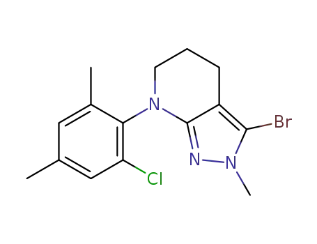 Molecular Structure of 540779-76-8 (3-bromo-7-(2-chloro-4,6-dimethylphenyl)-2-methyl-4,5,6,7-tetrahydro-2H-pyrazolo[3,4-b]pyridine)
