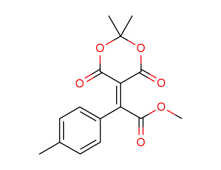 Molecular Structure of 1034852-92-0 (methyl 2-(2,2-dimethyl-4,6-dioxo-1,3-dioxan-5-ylidene)-2-p-tolylacetate)