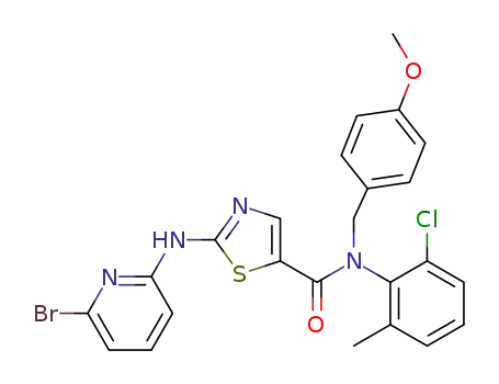 5-Thiazolecarboxamide,
2-[(6-bromo-2-pyridinyl)amino]-N-(2-chloro-6-methylphenyl)-N-[(4-meth
oxyphenyl)methyl]-