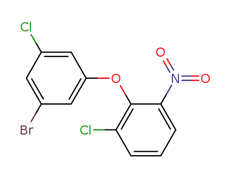 Molecular Structure of 1034474-41-3 (2-(3-bromo-5-chlorophenoxy)-1-chloro-3-nitrobenzene)