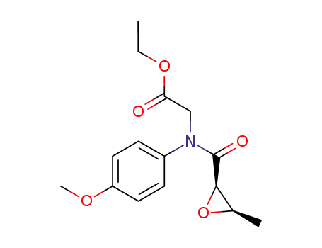 Molecular Structure of 203790-61-8 (Ethyl 2-((2R,3S)-N-(4-methoxyphenyl)-3-methyloxirane-2-carboxamido)acetate)