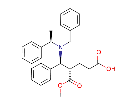 (4S,5S,αR)-4-methoxycarbonyl-5-(N-benzyl-N-α-methylbenzylamino)-5-phenyl-pentanoic acid
