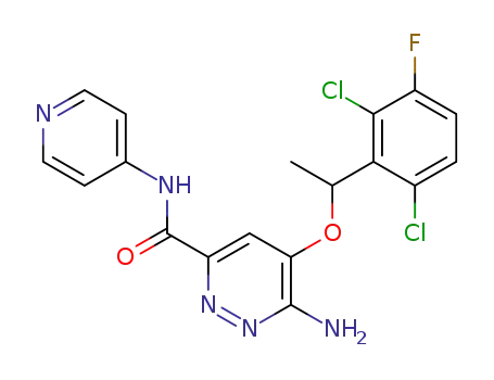 6-amino-5-[1-(2,6-dichloro-3-fluoro-phenyl)-ethoxy]-pyridazine-3-carboxylic acid pyridin-4-ylamide
