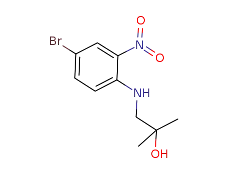 Molecular Structure of 863409-41-0 (2-Propanol, 1-[(4-bromo-2-nitrophenyl)amino]-2-methyl-)