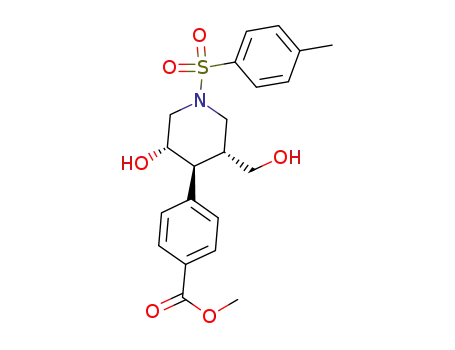 methyl 4-[(3S,4S,5R)-3-hydroxy-5-hydroxymethyl-1-(toluene-4-sulphonyl)-piperidin-4-yl]-benzoate