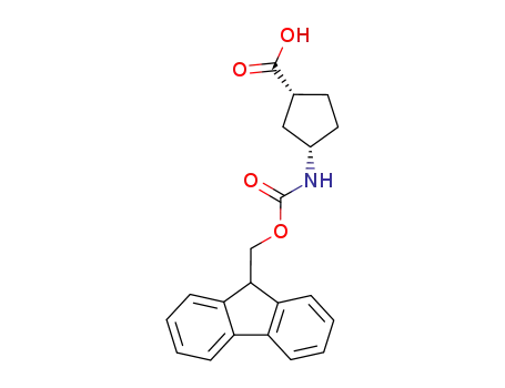 Molecular Structure of 220497-66-5 ((+)-(1S,3R)-N-FMOC-3-AMINOCYCLOPENTANECARBOXYLIC ACID)
