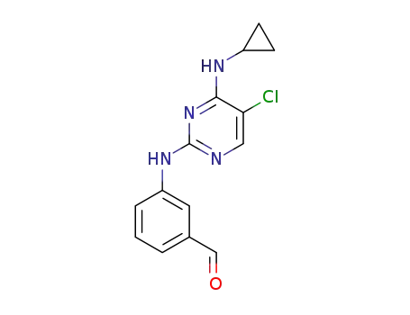 3-{[5-chloro-4-(cyclopropylamino)pyrimidin-2-yl]amino}benzenecarbaldehyde