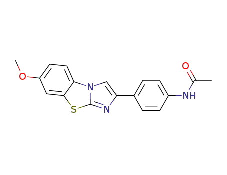 Molecular Structure of 1240348-29-1 (2-(p-acetamidophenyl)-7-methoxyimidazo[2,1-b]benzothiazole)