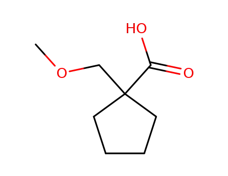 Molecular Structure of 220876-16-4 (Cyclopentanecarboxylic acid, 1-(methoxymethyl)- (9CI))