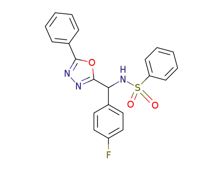 N-((4-fluorophenyl)(5-phenyl-1,3,4-oxadiazol-2-yl)methyl)benzenesulfonamide
