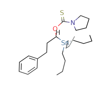 1-Pyrrolidinecarbothioic acid, O-[3-phenyl-1-(tributylstannyl)propyl]
ester