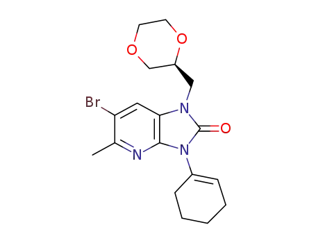 6-Bromo-3-cyclohex-1-en-1-yl-1-[(2S)-1,4-dioxan-2-ylmethyl]-5-methyl-1,3-dihydro-2H-imidazo[4,5-b]pyridin-2-one
