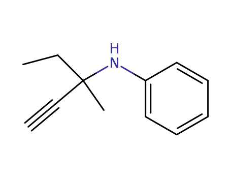 Molecular Structure of 14465-46-4 (N-(3-methylpent-1-yn-3-yl)aniline)