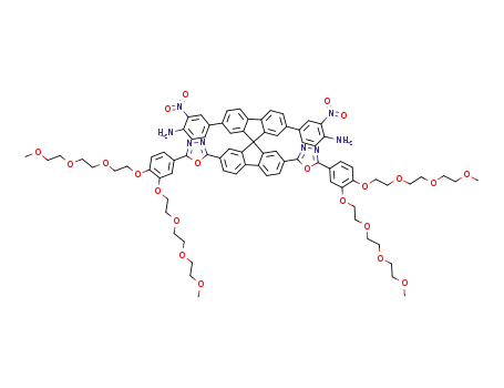 Molecular Structure of 1274238-87-7 (2,7-di-(4-amino-3-nitrophenyl)-2',7'-di-[5-[3,4-bis[2-[2-(2-methoxyethoxy)ethoxy]ethoxy]phenyl]-1,3,4-oxadiazole-2-yl]-9,9'-spirobifluorene)