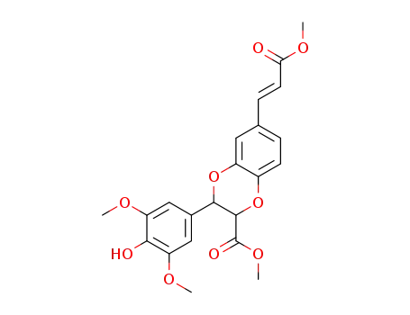 methyl (E)-3-[2-(4-hydroxy-3,5-dimethoxyphenyl)-3-methoxycarbonyl-2,3-dihydro-1-4-benzodioxan-7-yl]propen-2-enoate
