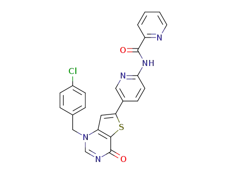 pyridine-2-carboxylic acid {5-[1-(4-chloro-benzyl)-4-oxo-1,4-dihydro-thieno[3,2-d]pyrimidin-6-yl]-pyridin-2-yl}-amide