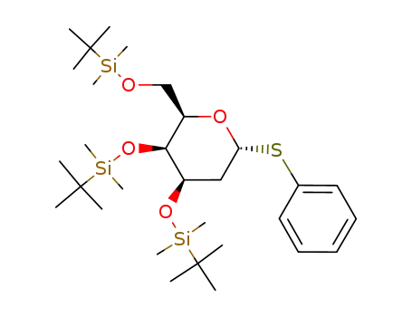 phenyl 3,4,6-tri-O-(t-butyldimethylsilyl)-2-deoxy-1-thio-α-D-lyxo-pyranoside