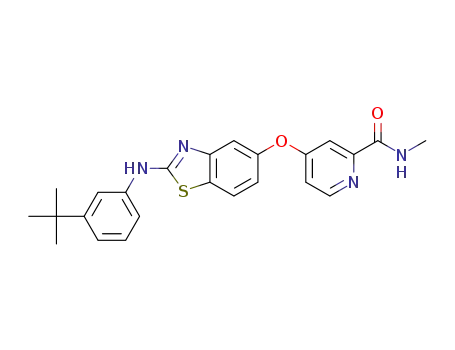 4-(2-(3-tert-butyl phenylamino)benzo[d]thiazol-5-yloxy)-N-methylpicolinamide