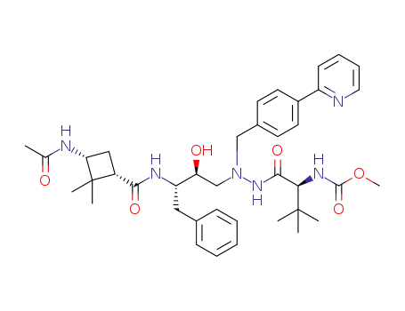 methyl (S)-1-(2-((2S,3S)-3-((1S,3R)-3-acetamido-2,2-dimethylcyclobutanecarboxamido)-2-hydroxy-4-phenylbutyl)-2-(4-(pyridin-2-yl)benzyl)hydrazinyl)-3,3-dimethyl-1-oxobutan-2-ylcarbamate