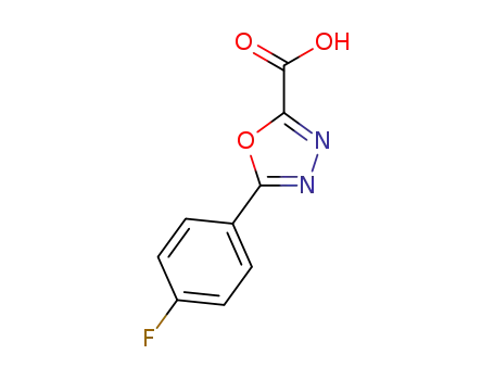 Molecular Structure of 944898-08-2 (5-(4-FLUOROPHENYL)-1,3,4-OXADIAZOLE-2-CARBOXYLIC ACID)