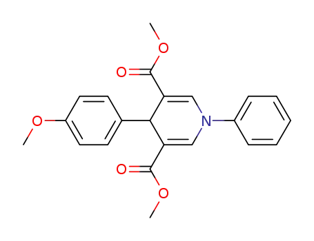 Molecular Structure of 1321503-08-5 (dimethyl 4-(4-methoxyphenyl)-1-phenyl-1,4-dihydropyridine-3,5-dicarboxylate)
