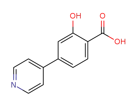 Molecular Structure of 222986-83-6 (Benzoic acid, 2-hydroxy-4-(4-pyridinyl)-)
