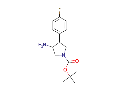tert-butyl (3S*,4R*)-3-amino-4-(4-fluorophenyl)pyrrolidine-1-carboxylate