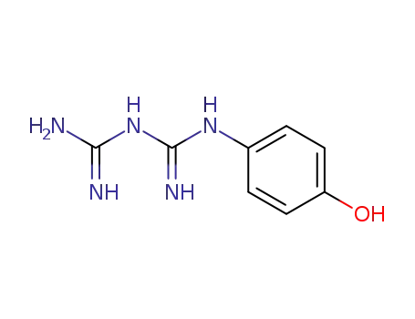 Molecular Structure of 99548-38-6 (1-carbamimidamido-N-(4-hydroxyphenyl)methanimidamide)