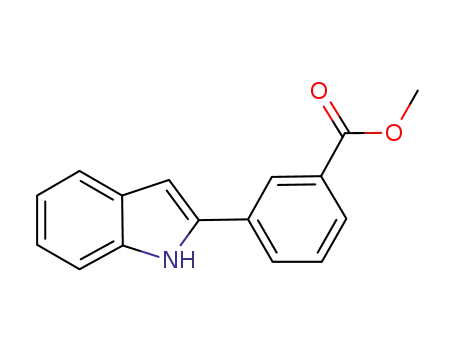 Molecular Structure of 1059628-81-7 (BENZOIC ACID, 3-(1H-INDOL-2-YL)-METHYL ESTER)
