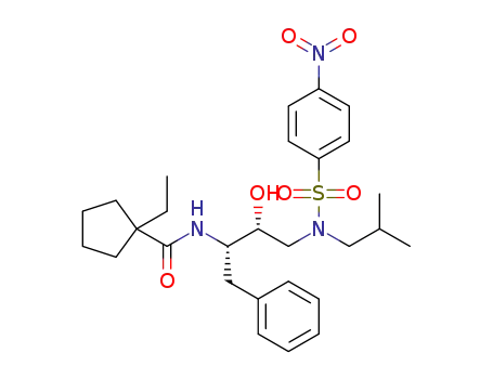 1-ethyl-N-((2S,3R)-3-hydroxy-4-(N-isobutyl-4-nitrophenylsulfonamido)-1-phenylbutan-2-yl)cyclopentanecarboxamide