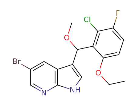5-Bromo-3-[(2-chloro-6-ethoxy-3-fluorophenyl)-methoxymethyl]-1H-pyrrolo[2,3-b]pyridine
