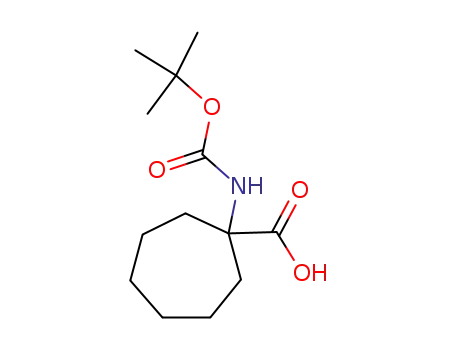 Molecular Structure of 199330-56-8 (1-Tert-butoxycarbonylamino-cycloheptanecarboxylic acid)