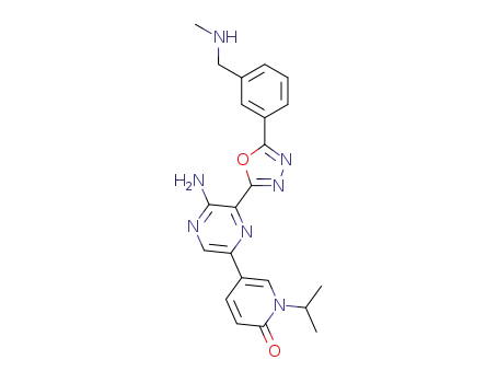 5-[5-amino-6-[5-[3-(methylaminomethyl)phenyl]-1,3,4-oxadiazol-2-yl]pyrazin-2-yl]-1-isopropylpyridin-2-one