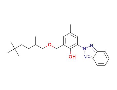 Molecular Structure of 1314118-41-6 (2-(2H-benzotriazol-2-yl)-6-(2,5,5-trimethylhexyloxymethyl)-4-methylphenol)