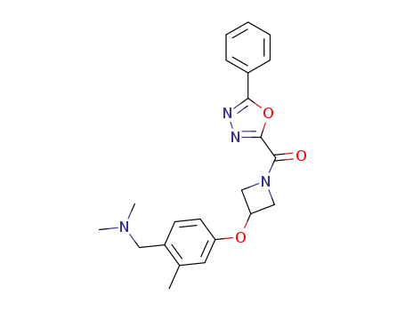(3-(4-((dimethylamino)methyl)-3-methylphenoxy)azetidin-1-yl)(5-phenyl-1,3,4-oxadiazol-2-yl)methanone