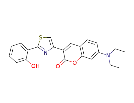 Molecular Structure of 1299474-80-8 (2-(2-hydroxyphenyl)-4-[7-(diethylamino)coumarinyl]thiazole)