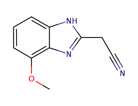 Molecular Structure of 317817-41-7 (1H-Benzimidazole-2-acetonitrile,4-methoxy-(9CI))