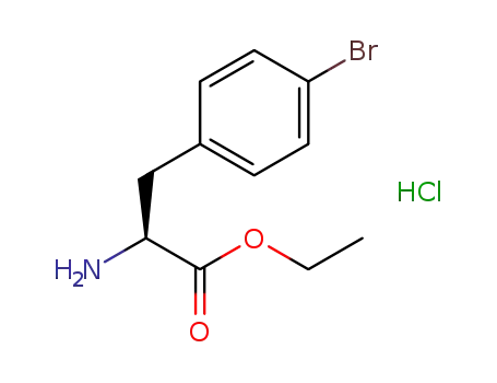 Molecular Structure of 232276-00-5 (Ethyl (S)-2-amino-3-(4-bromophenyl) propanoate hydrochloride)