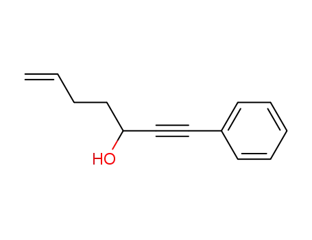 Molecular Structure of 155193-07-0 (1-phenyl hept-6-en-1-yn-3-ol)