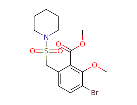 methyl 3-bromo-2-methoxy-6-(piperidin-1-ylsulphonylmethyl)benzoate