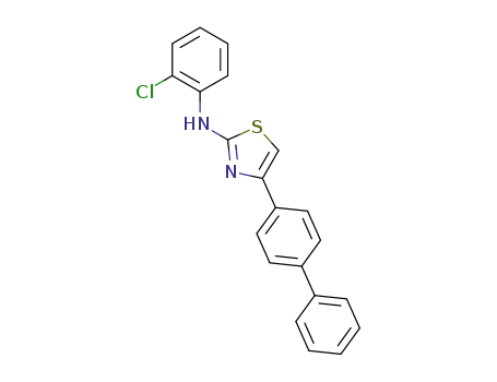 Molecular Structure of 913523-53-2 (4-(biphenyl-4-yl)-N-(2-chlorophenyl)thiazol-2-amine)