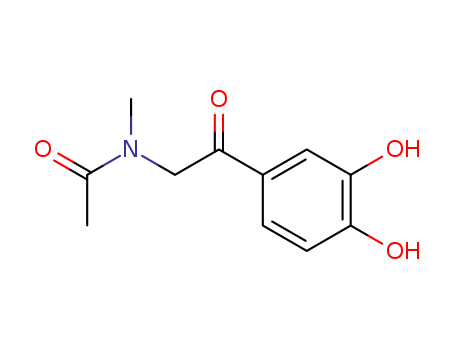 Molecular Structure of 99855-92-2 (Acetamide, N-[2-(3,4-dihydroxyphenyl)-2-oxoethyl]-N-methyl-)