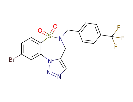 9-bromo-5-(4-(trifluoromethyl)benzyl)-4,5-dihydrobenzo[f][1,2,3]triazolo[5,1-d][1,2,5]thiadiazepine-6,6-dioxide