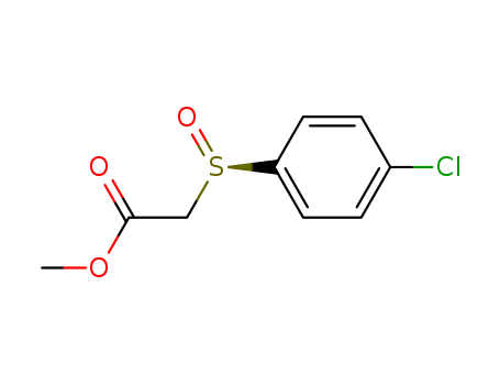 Molecular Structure of 102340-69-2 (Acetic acid, [(4-chlorophenyl)sulfinyl]-, methyl ester, (R)-)