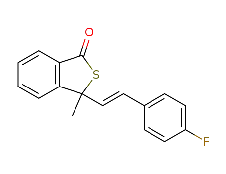 Molecular Structure of 1334413-31-8 ((E)-3-(4-fluorostyryl)-3-methylbenzo[c]thiophen-1(3H)-one)
