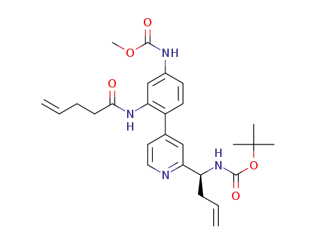 {4-[2-((S)-1-tert-butoxycarbonylaminobut-3-enyl)pyridin-4-yl]-3-pent-4-enoylaminophenyl}carbamic acid methyl ester