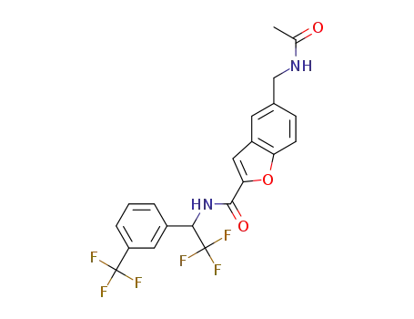5-(Acetamidomethyl)-N-{2,2,2-trifluoro-1-[3-(trifluoromethyl)phenyl]ethyl}-1-benzofuran-2-carboxamide